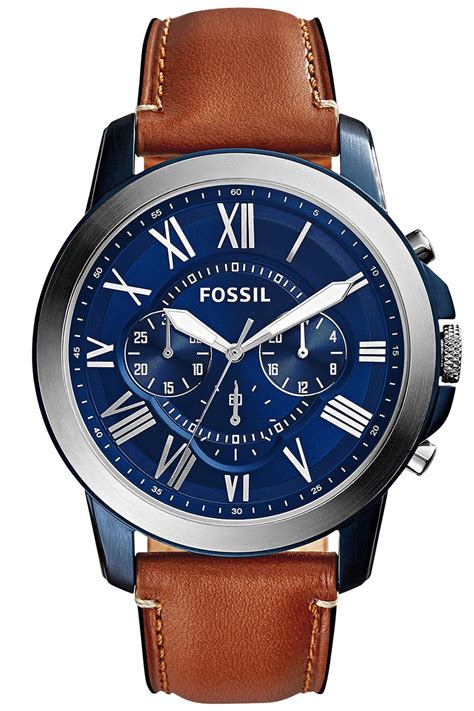 burberry brown leather watch mens